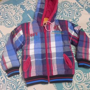 Reversible Hooded Jacket For Boys N Girls