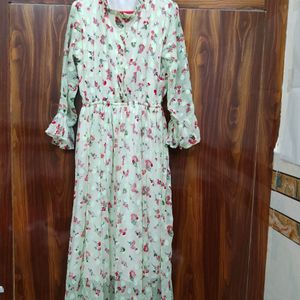 A Line Floral Dress