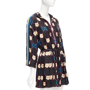 GUCCI 2023 Pikarar black kawaii print zip pleats