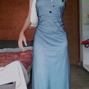 Classy Pinteresty Blue Maxi Dress Y2k Coquette