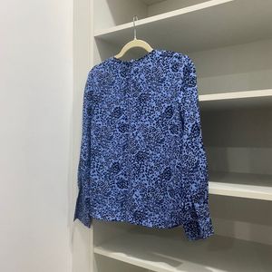 Marks & Spencer Blue Leopard Print Top