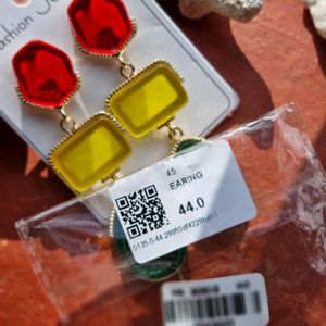 Coloured Glasses Layered Earrings