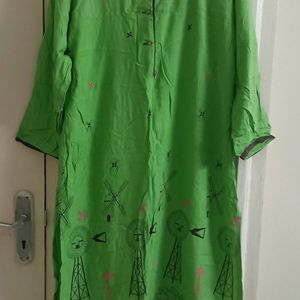 Branded Parrot Green Kurti