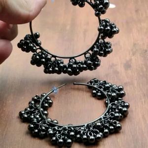 Black Ethnic Hoop Earing