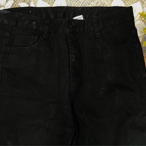 Aura Black Straight Denim  28”