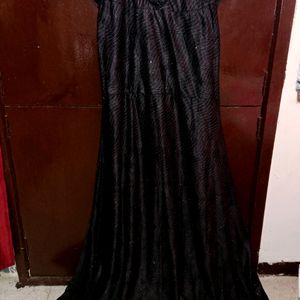 Stunning Shiny Black Evening Gown