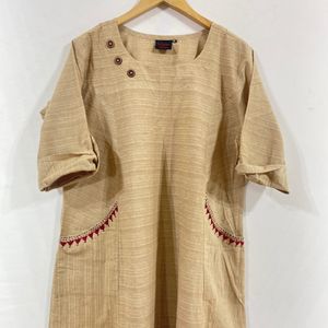 Women Light Brown Kurti