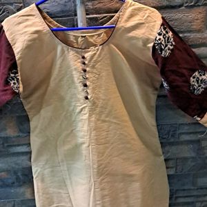 Only COD .Beige Colour Kurta For Women