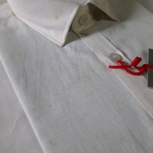 Men's White Formal Shirt Full Sleeves Office Wear