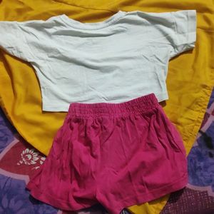 100% Cotton Top With Short