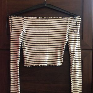 H&M Offshoulder Striped Top