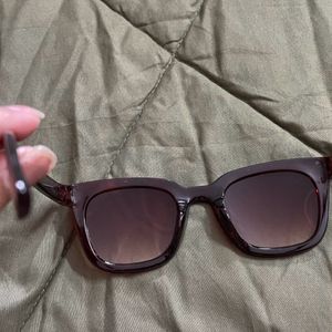 Brown Square Framed Sunglasses