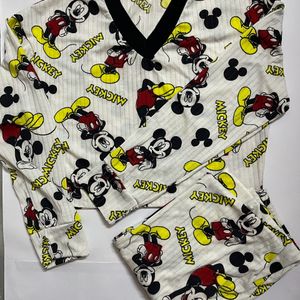 White Mickey Mouse Cord Set