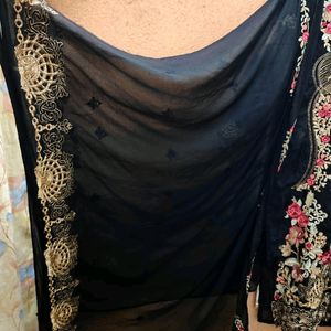 Black Stitched Pakistani Dress