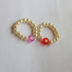 Pearl Ring Combo Of 2