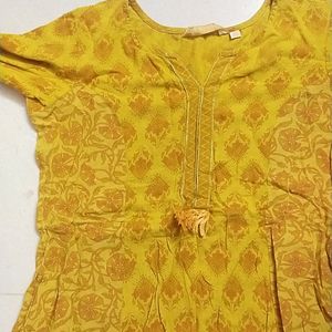 Mustard Anarkali