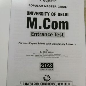 R.Gupta's Delhi University M.Com Guide