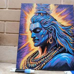 Abstract Shiv Canvas Painting