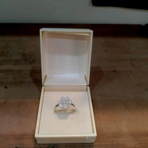 Diamond Ring Pure Silver