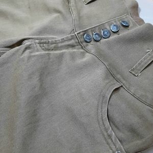 Khaki Colour High Waist Jeans For Women