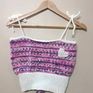 Handmade Knitted Crop Top