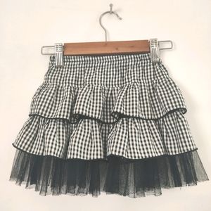 Black Check Skirt ( Girls)