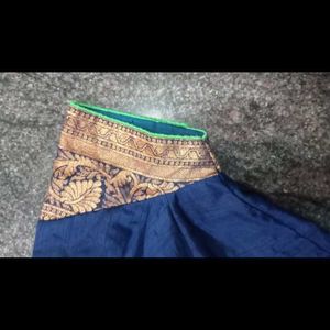 Eligent Green Saree With Peacock Pattern