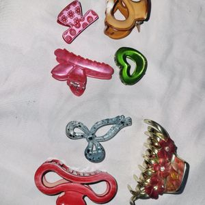 Set Of 7 Korean Claw clip