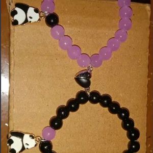 Dainty Daisy,Panda,Hearts, Glass,Marble Beads Brac