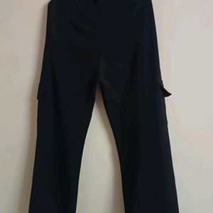 Hight Waist Black Cargo Pant