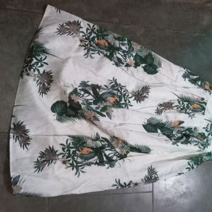 White Printed Skirt