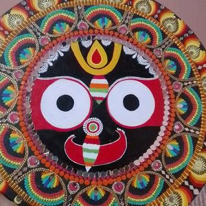 Handmade Dot Mandala Of Jagannath Bhagwanji