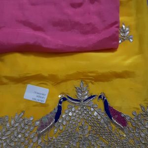 Karwachauth Special Pure Upada Suit With Handwork