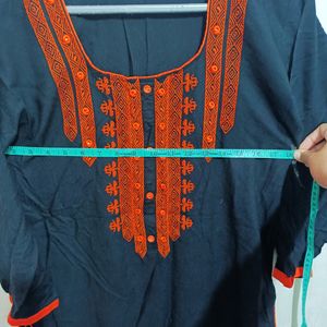 Black & Orange Kurti