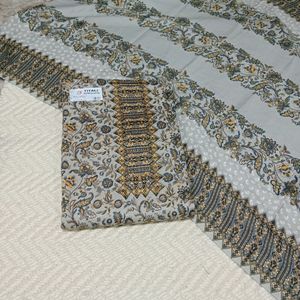 Jaipuri Printed Pashmina Suit