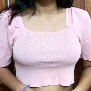 Pink Crop Top