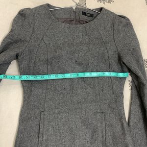 Grey Formal Full Sleeve Dress (xs)