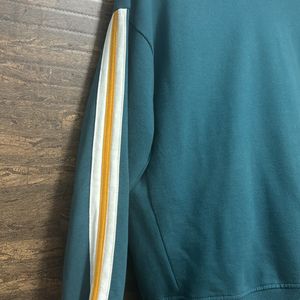 Teal Green Solid Sweatshirt