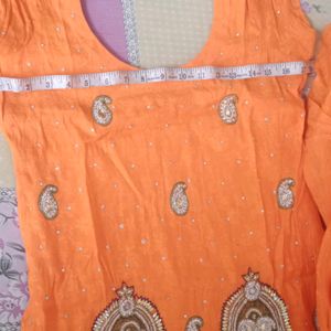 Orange Salvaar Suit