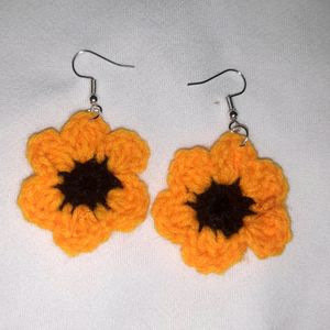 Crochet Flower Earrings