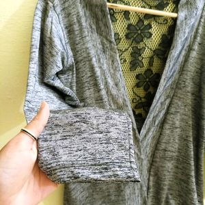 Grey Net Pattern Jacket