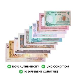 Foreign Country Currency UNC 10 Notes