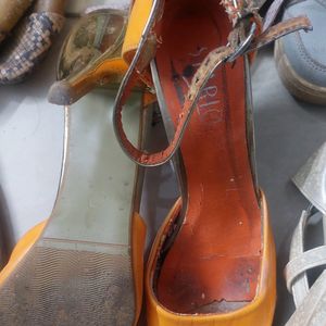 used orange heels