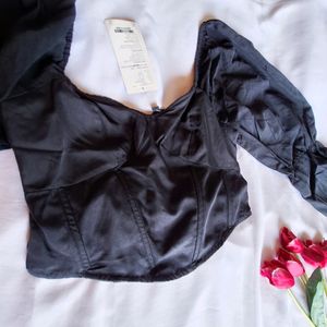 New With Tag Black Corset Top