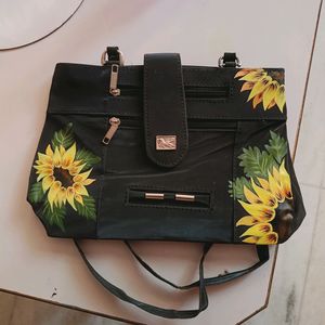 Handpainted Sunflower Purse