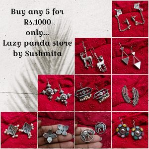 Replica Earrings Combo Of Rs.1000 For 5 Pairs