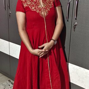 Red Kurta With Dupatta