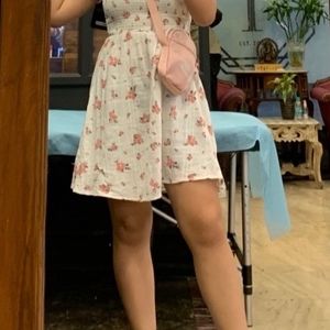 Floral Print Korean Dress For Sale