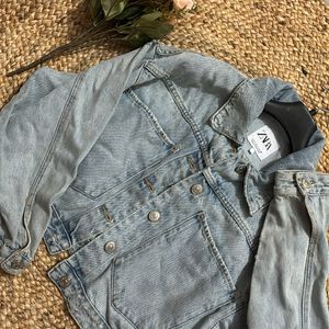 Women Cropped Denim Jacket