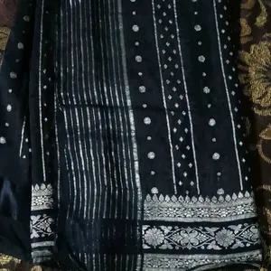 Black Banarasi Saree In Pure Silk